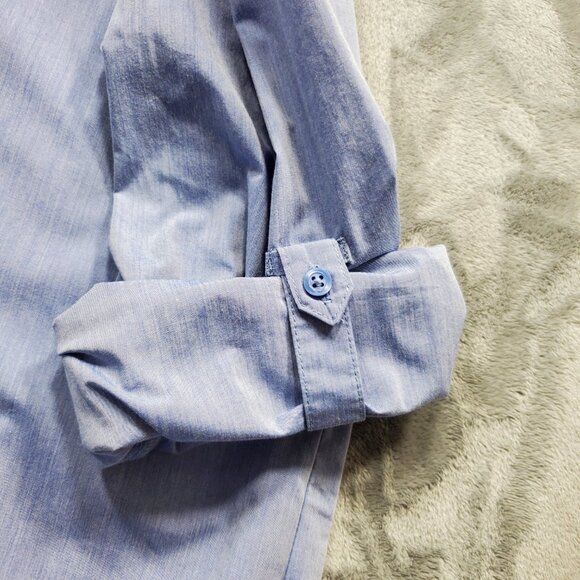 Chef Works Urban Collection Long Sleeve Button Up Chef Shirt Blue Men Sz XL - Picture 8 of 12